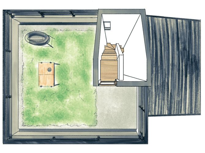 ■屋上■バーベキューなども楽しめる屋上スペース■人工芝を敷くとより癒しのスペースに。ワンちゃんとの遊び場にもお勧めです■屋上に水栓はございません。3階バルコニーに壁単水栓有■ＷＰ外部電源有
