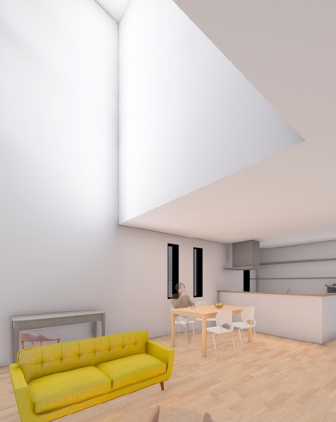 内観　LDK吹抜イメージ